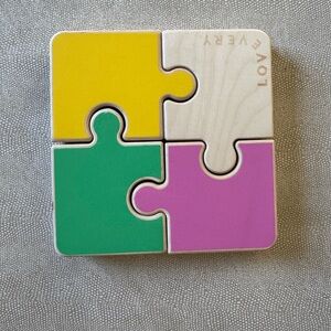 Lovevery Chunky Wooden Jigsaw Puzzle from the Companion Play kit Months 22,23,24